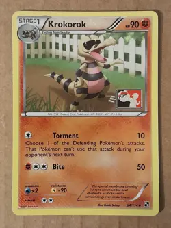 Krokorok 64/114 Pokemon League Reverse Holo Crosshatch Promo NM-Mint - Image 1