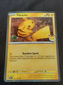 Pokemon Day 30th Anniversary - Pikachu 051 /162 Holo 2026 Promo Many Swirls! 💎 - Image 2