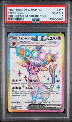 Pokemon Espeon ex SVP175 Scarlet & Violet Promo Holo EX PSA 10 GEM MT 2025 - Image 1