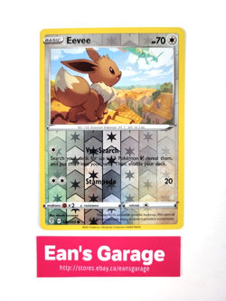 Pokemon Evee Basic 125/203 Evolving Skies Reverse Holo common - MN - Image 2