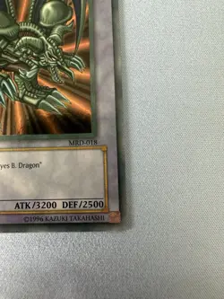 FADED YuGiOh TCG card B. Black Skull Dragon MRD-018 Metal Raiders Konami 2002 - Image 2