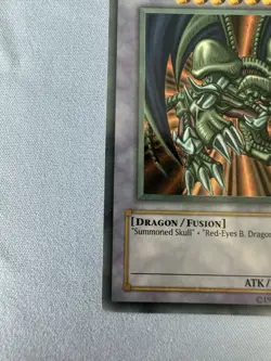 FADED YuGiOh TCG card B. Black Skull Dragon MRD-018 Metal Raiders Konami 2002 - Image 3