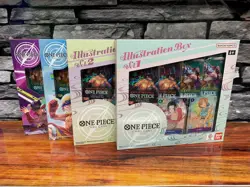 One Piece Illustration Box Vol. 1, 2, 3, & 4 Sealed Lot of 4 Some Minor Box wear - Image 1
