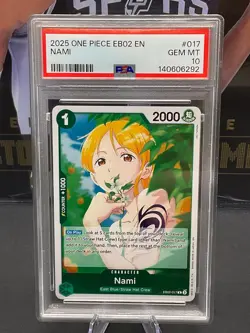 2025 One Piece English EB02-017 Nami Rare R PSA 10 GEM MINT - Image 1