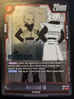 Android 18 SB01-005 Foil Common Manga Booster 01 Dragon Ball Super Card Game - Image 1