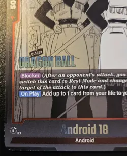 Android 18 SB01-005 Foil Common Manga Booster 01 Dragon Ball Super Card Game - Image 4