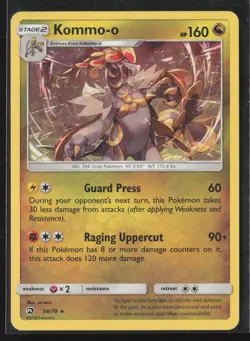 Kommo-o Holo Rare Dragon Majesty 54/70 NM Pokemon Card - Image 1