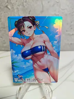 Chun li Trading Card Waifu Goddess Story Anime Girl holo Karte Manga Full - Image 1