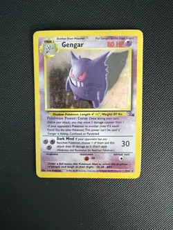 Pokemon TCG Gengar Fossil Holo Rare Card 5/62 - Image 1