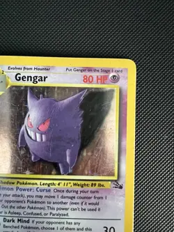 Pokemon TCG Gengar Fossil Holo Rare Card 5/62 - Image 2