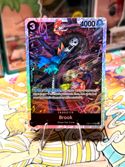 Brook EB01-046 SR ONE PIECE Tcg Card Game NM Black Reprint - Image 1
