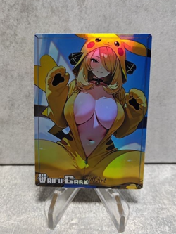 Cynthia Trading Card Waifu Goddess Story Anime Girl holo Karte Manga Full Art - Image 1
