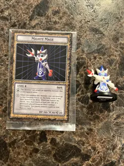Yugioh! Dungeon Dice Monsters DDM B2-02 Mighty Mage Figure And Card - Image 1