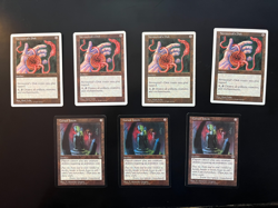 X 3 - Cursed Totem - X 4 - Nevinyrral's disk - 5th ed - see picts for condition - Image 1