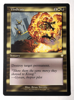 Vindicate 131 The Brother's War Commander MTG Magic the Gathering NM - Image 1