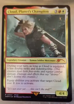 MTG: Final Fantasy Foil Promo: Cloud, Planet's Champion - NM - Image 1
