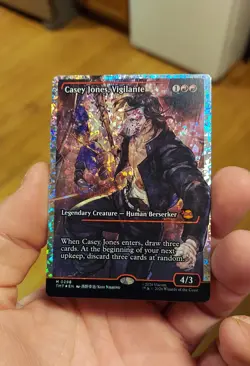 RARE Casey Jones Vigilante - Showcase FRACTURE FOIL 0296 TMNT mtg m mythic - Image 1