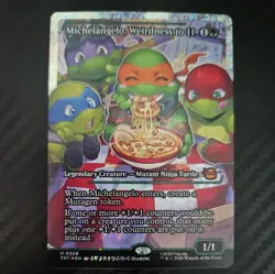 Michelangelo, Weirdness to 11 (Showcase) (Fracture Foil) TMNT Foil - Image 1