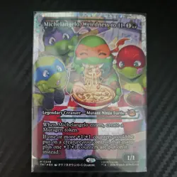 Michelangelo, Weirdness to 11 (Showcase) (Fracture Foil) TMNT Foil - Image 2