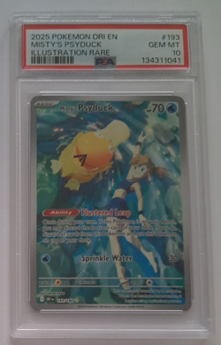 PSA 10 Misty's Psyduck 193/182 Pokemon Destined Rivals Illustration Rare - Image 1