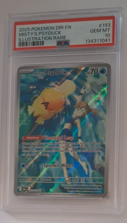 PSA 10 Misty's Psyduck 193/182 Pokemon Destined Rivals Illustration Rare - Image 2