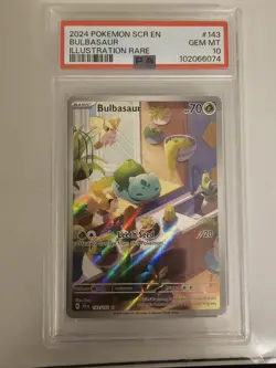 Pokemon TCG Bulbasaur 143/142 Sv07 Stellar Crown Illustration Rare GEM MT PSA 10 - Image 1