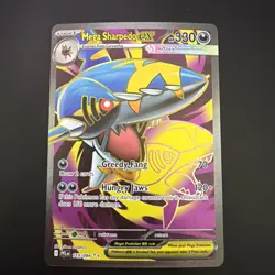 Pokemon TCG Phantasmal Flames Mega Sharpedo ex #113/094 Full Art Ultra Rare NM - Image 1