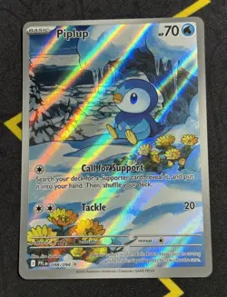 Pokemon TCG Piplup 098/094 Holo Phantasmal Flames Illustration Rare NM - Image 1