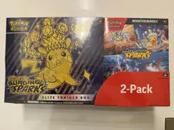 Pokemon Scarlet & Violet Surging Sparks Elite Trainer Box Booster Bundle 2-Pack - Image 1