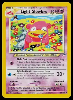 Pokemon Card - Light Slowbro Neo Destiny 51/105 Uncommon - Image 1