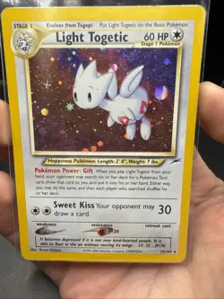 Pokemon TCG Light Togetic 15/105 Neo Destiny Holo Rare Played - Image 1
