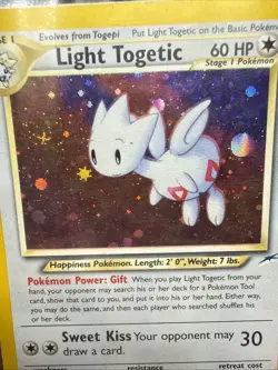 Pokemon TCG Light Togetic 15/105 Neo Destiny Holo Rare Played - Image 2