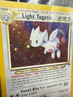 Pokemon TCG Light Togetic 15/105 Neo Destiny Holo Rare Played - Image 3