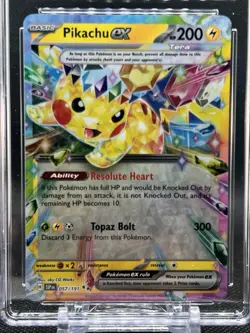 💥CGC GEM MINTO 10💥PIKACHU EX POKEMON SURGING SPARKS 057/191 - Image 2
