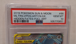 Pokemon- Tag Team Moltres/Zapdos/Articuno GX- FA Holo #66 - Hidden Fates- PSA 10 - Image 3