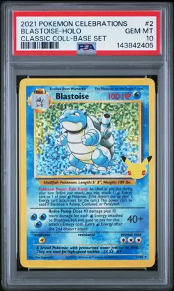 2021 POKEMON CELEBRATIONS CLASSIC COLL #2 BLASTOISE-HOLO PSA 10 - Image 1