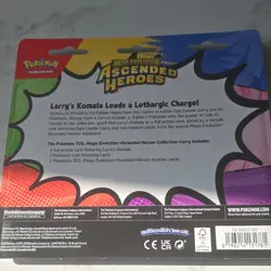 Pokemon TCG Mega Evolution Ascended Heroes Larry Komala Promo, 2 Packs, Coin - Image 2