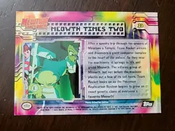 LP! HOLO Foil Texture Black Meowth Times Two #23 1999 Topps Mewtwo Strikes Back - Image 2