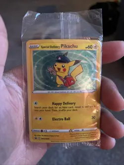 Pokemon SEALED Special Delivery Pikachu SWSH074 Pokemon Center Promo Holo!! - Image 1