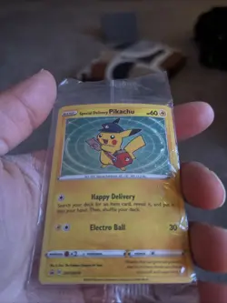 Pokemon SEALED Special Delivery Pikachu SWSH074 Pokemon Center Promo Holo!! - Image 2