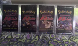 Empty Pokemon First Edition Team Rocket Set Booster Pack Art Only “Art Set” - Image 1