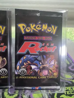 Empty Pokemon First Edition Team Rocket Set Booster Pack Art Only “Art Set” - Image 2