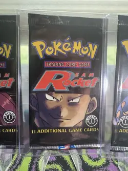 Empty Pokemon First Edition Team Rocket Set Booster Pack Art Only “Art Set” - Image 3
