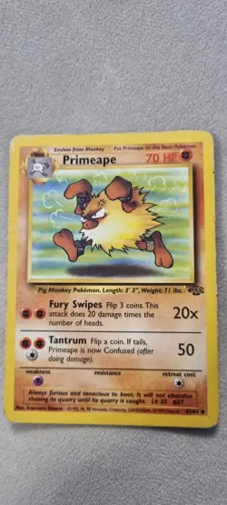 Primeape- Pokemon TCG - MP - Uncommon - Jungle Set 43/64 - Image 1