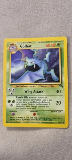 Golbat - Pokemon TCG - MP - Uncommon - Fossil Set 34/62 - Image 1