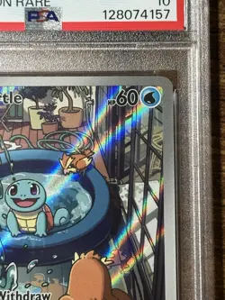 Pokemon 2024 Squirtle 148/142 Illustration Rare Stellar Crown GEM MINT PSA 10 - Image 4