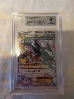 BGS Beckett 9 Celebrations MRayquaza Full Art Pokemon #76 2021 25th Anniversary - Image 1