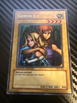 Yugioh Gemini Elf IOC-SE1 Limited Edition Ultra Rare Holo - NM-MINT - Image 1
