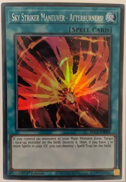 YuGiOh Sky Striker Maneuver - Afterburners! Ultra Rare 1st Edition BLC1-EN024 - Image 1