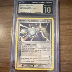 Pokemon Holon's Magnemite EX Delta Species CGC Pristine 10 70/113 2005 - Image 1